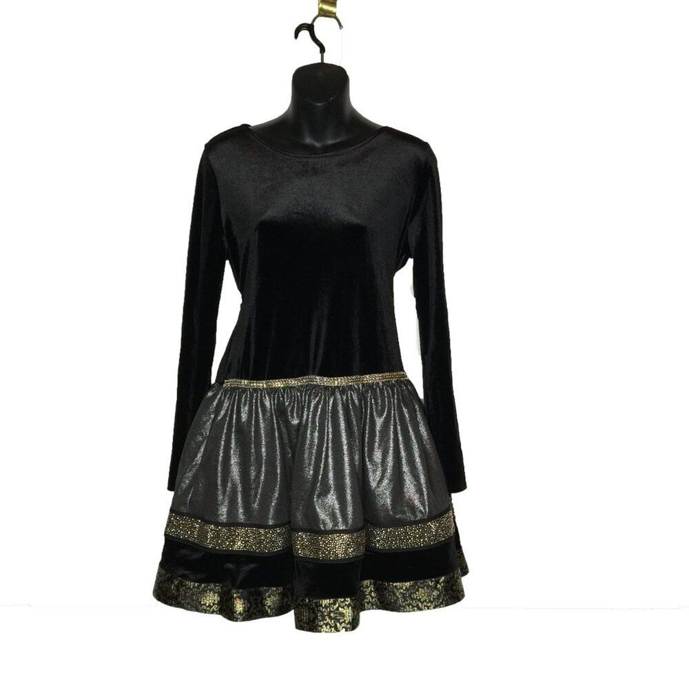 Bloome Velvet Fit Flare Flounce Dress Up formal Size 18.5